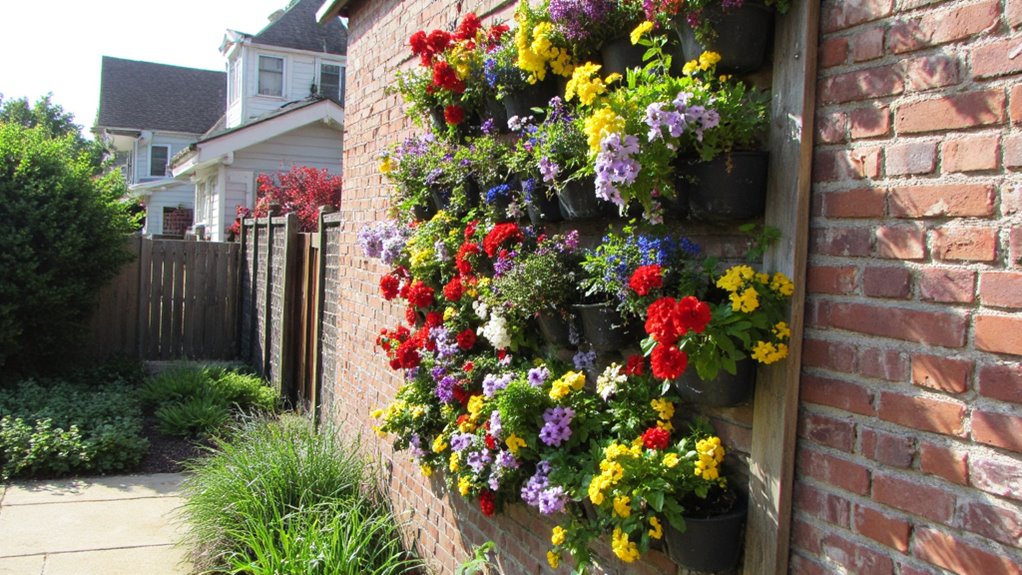 vibrant vertical flower garden