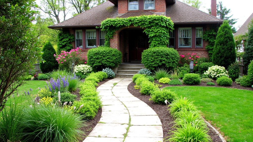 welcoming curved walkway design