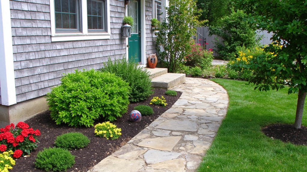 welcoming pathways enhance entryway