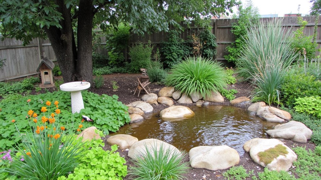 wildlife friendly corner landscaping