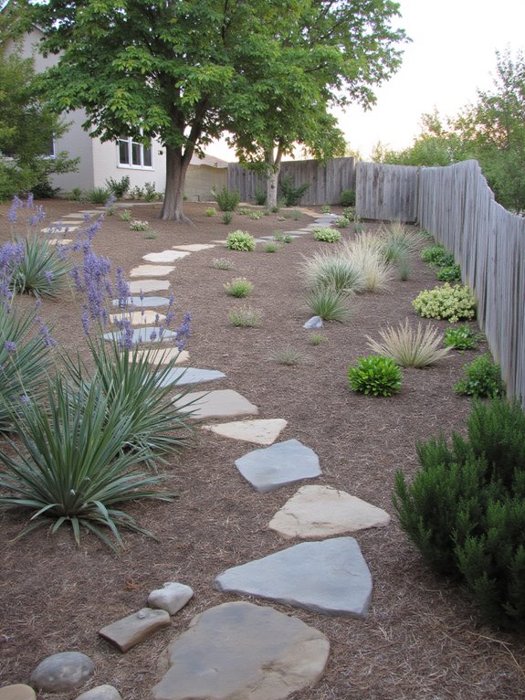xeriscape with drought resistant plants