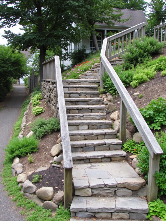 accessible natural stone stairs