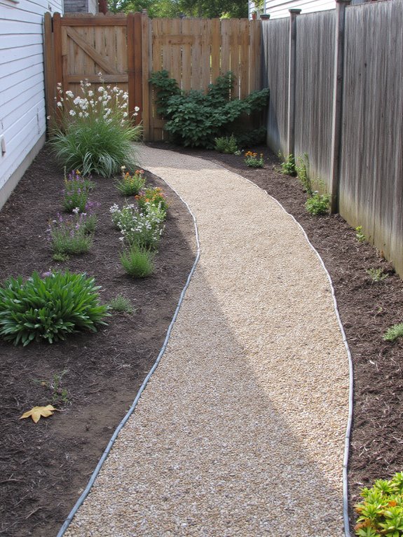 affordable gravel stone pathway