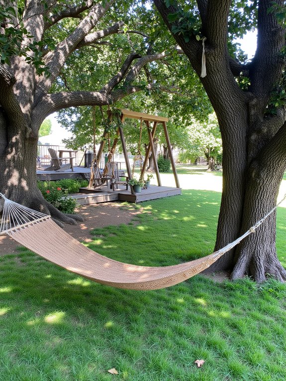 backyard relaxation with hammock