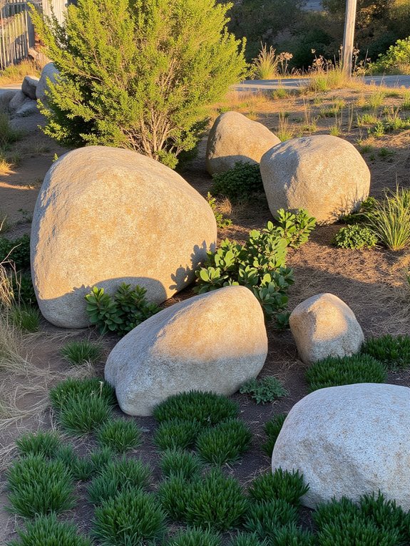boulders enhance landscape design