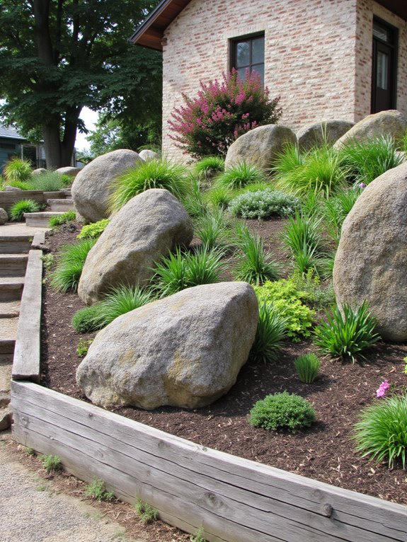 boulders enhance landscape dimension