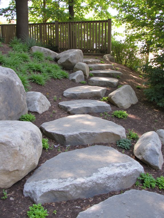 boulders enhance outdoor aesthetics