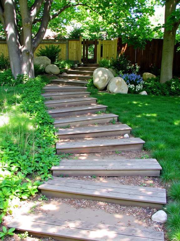 building steps on slope