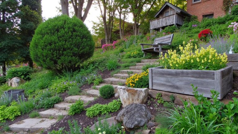 charming hillside garden designs