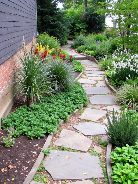charming side yard pathway