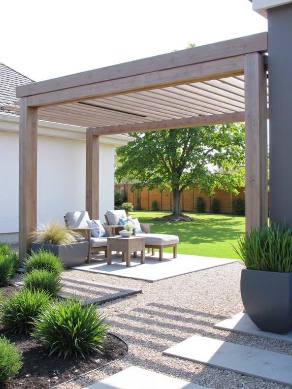 chic pergola enhances outdoor space
