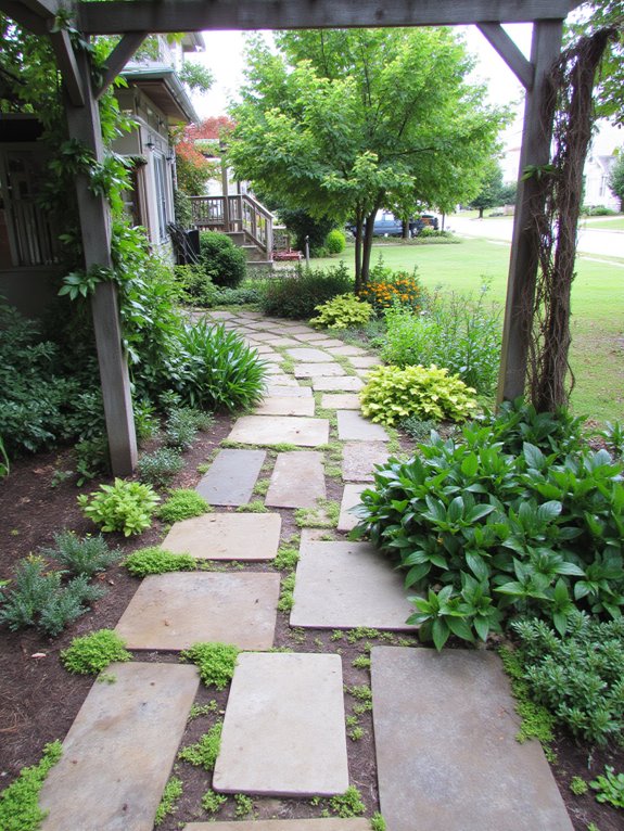 cohesive walkway garden integration