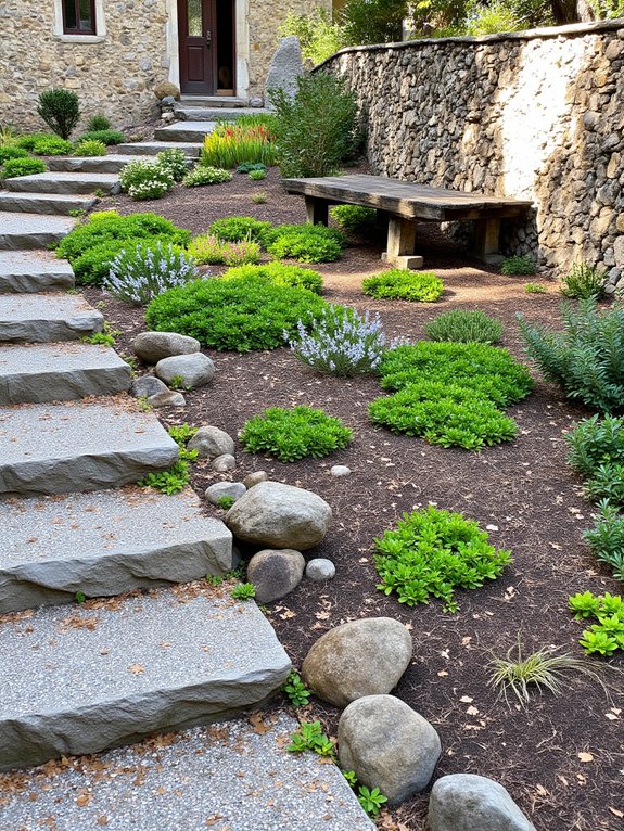 colorful alpine garden planters