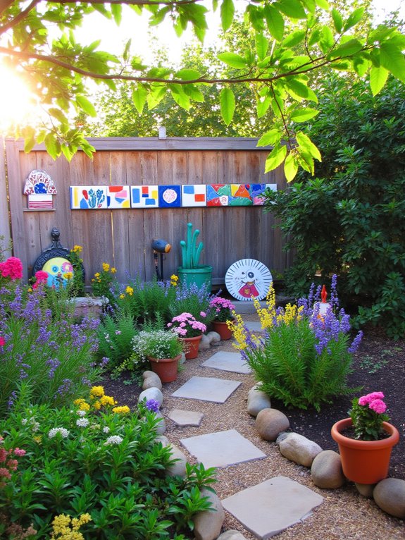 colorful garden art transformation