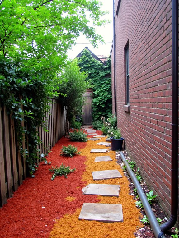 colorful mulch enhances aesthetics