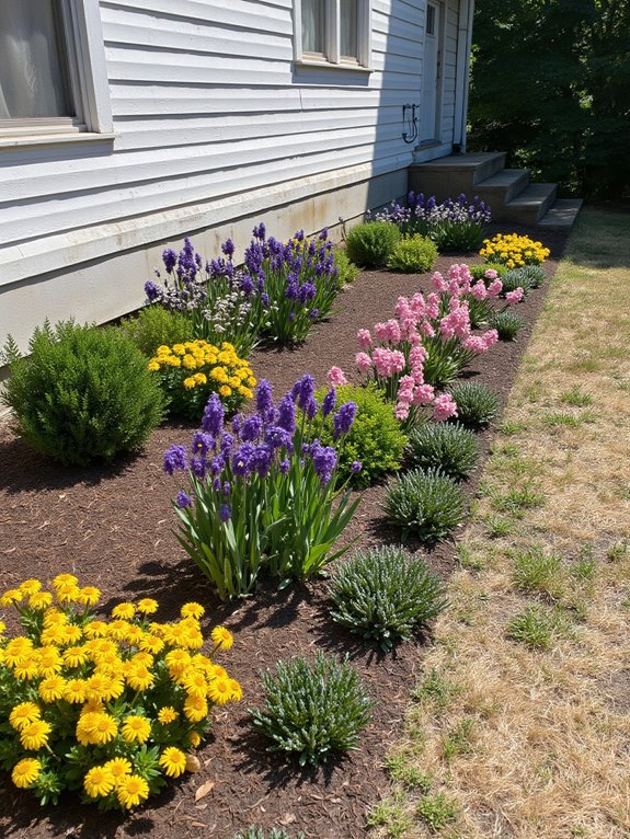 colorful perennial flower beds