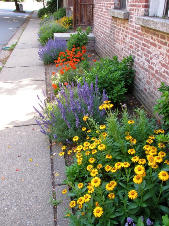 colorful perennial garden display