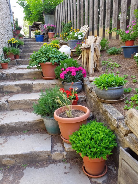 container gardening on slopes