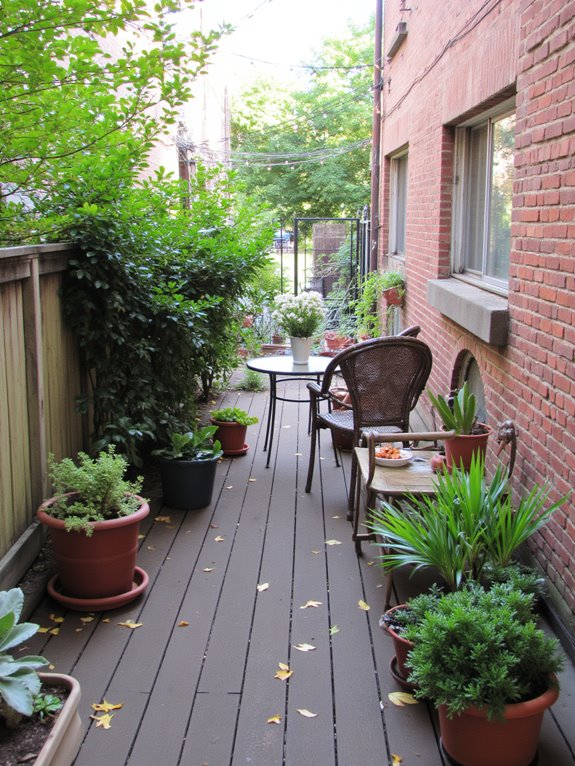 cozy entertaining outdoor space