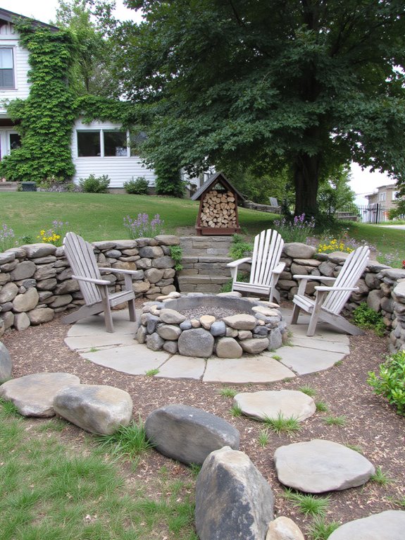 cozy fire pit sanctuary