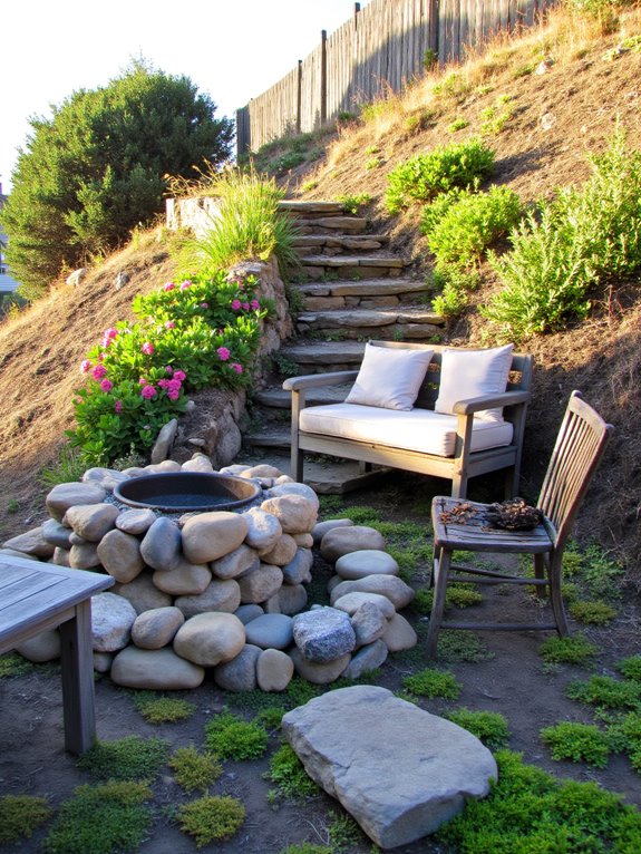 cozy fire pit seating