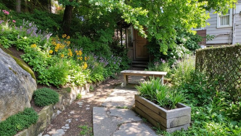 cozy hillside garden inspiration