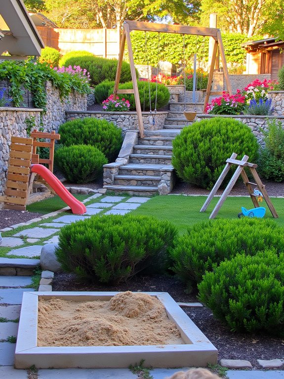 cozy lower level play area