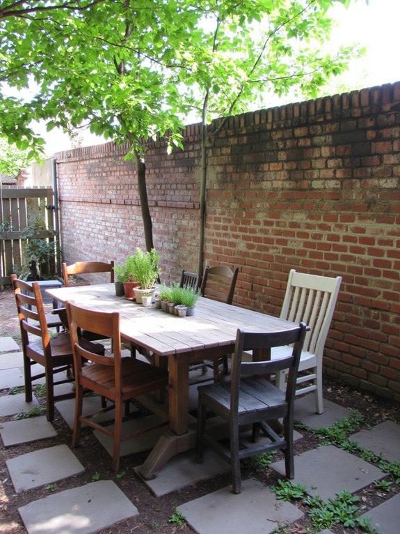 cozy outdoor dining area