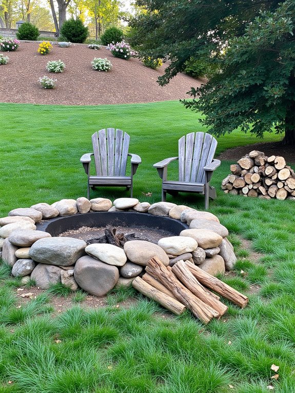 cozy outdoor fire pit