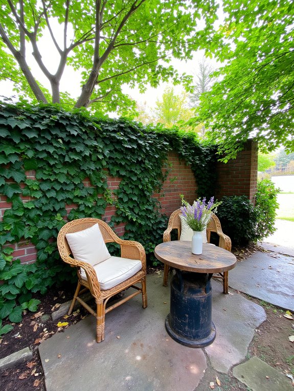 cozy outdoor relaxation space