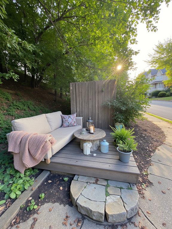 cozy outdoor seating nook