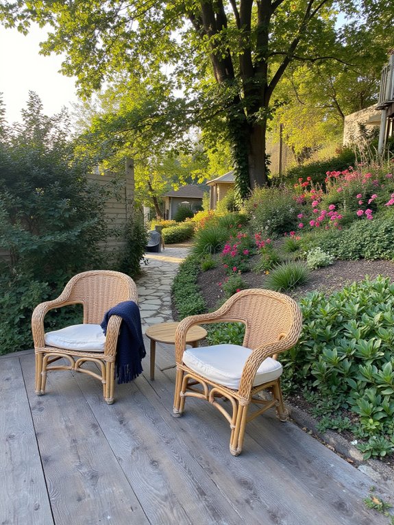 cozy seating with plants