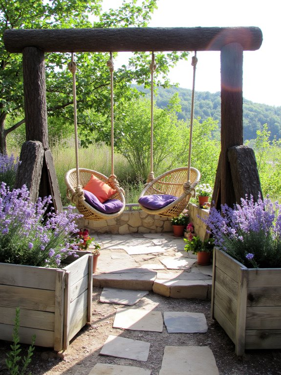 cozy swing chair retreat