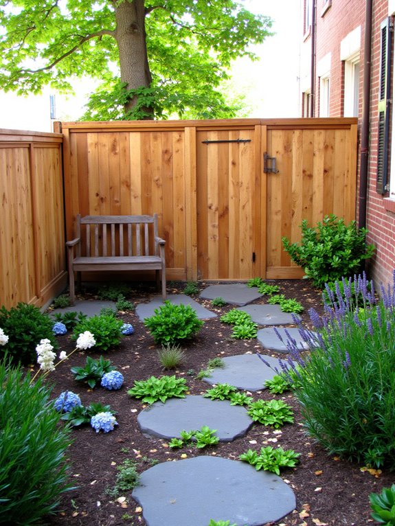cozy wooden privacy fence
