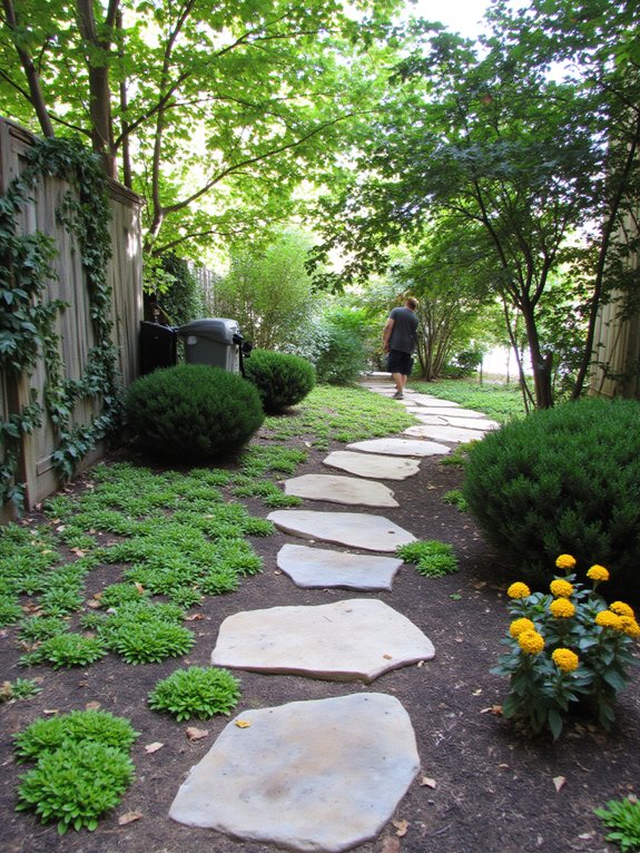 curved pathway enhances aesthetics