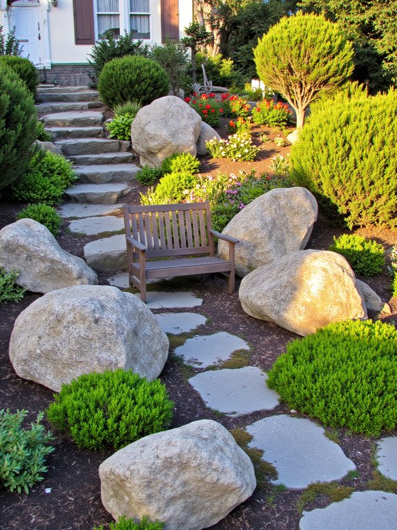 decorative boulders enhance landscapes