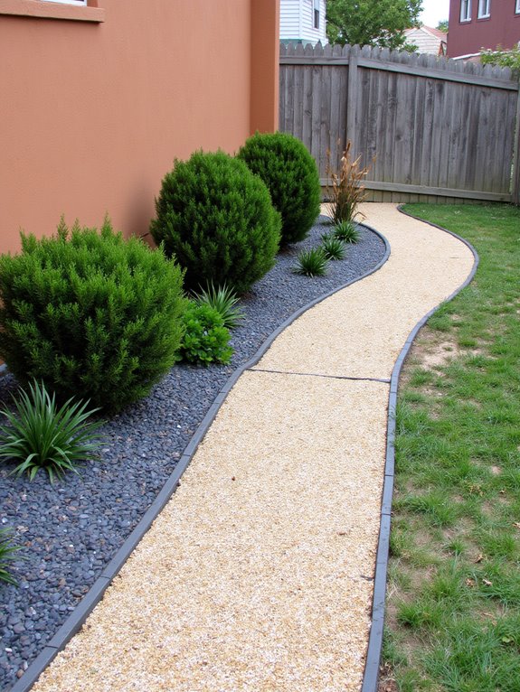 decorative gravel enhances aesthetics