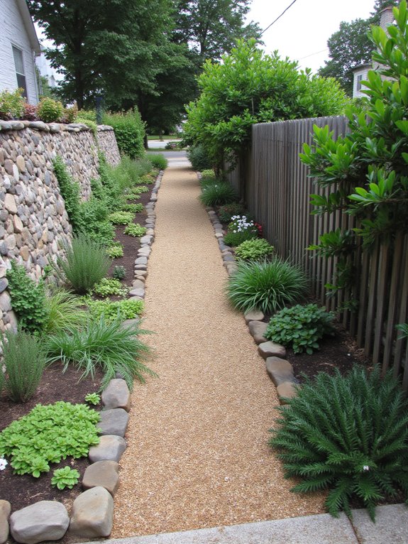 decorative gravel enhances drainage