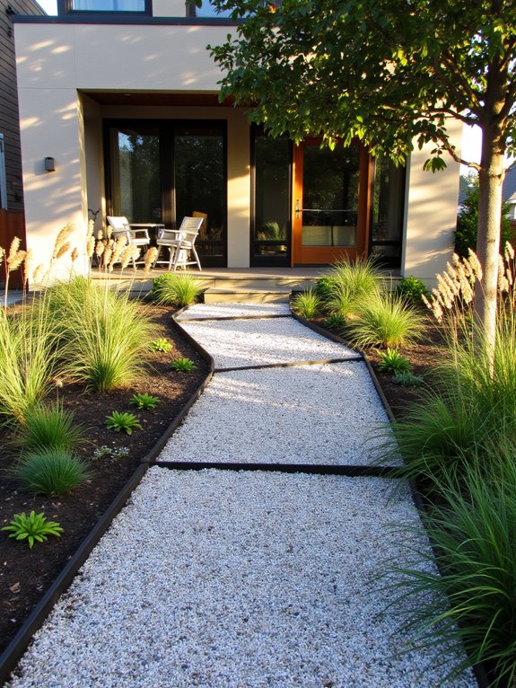 decorative gravel enhances landscaping