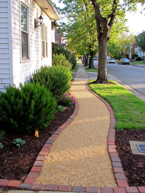decorative gravel walkway enhancement