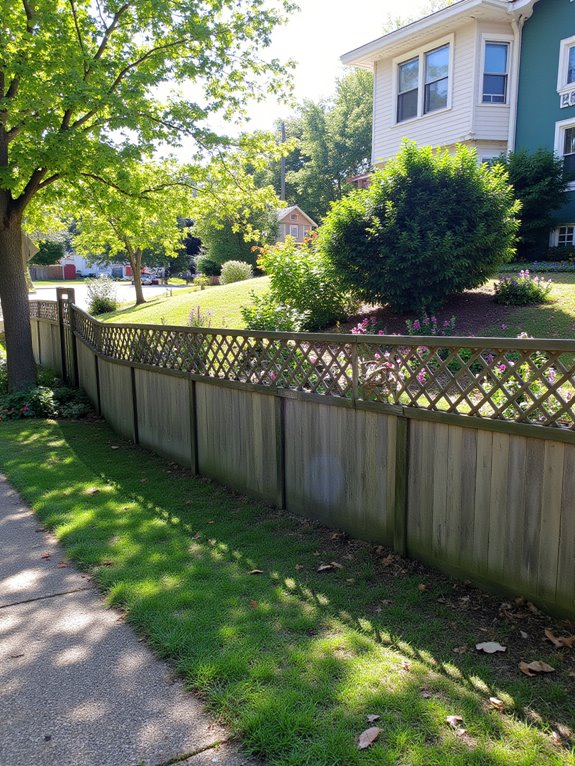 decorative wooden lattice fencing