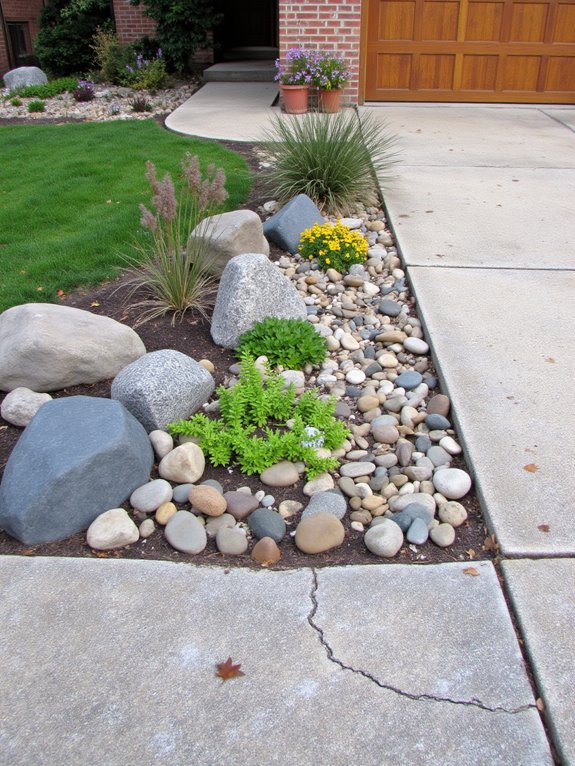 easy care rock garden design