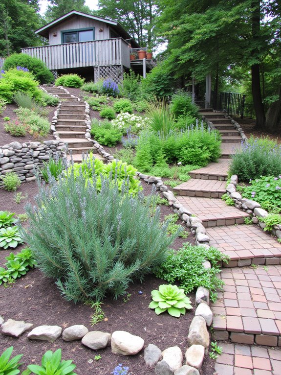edible plants on hillside