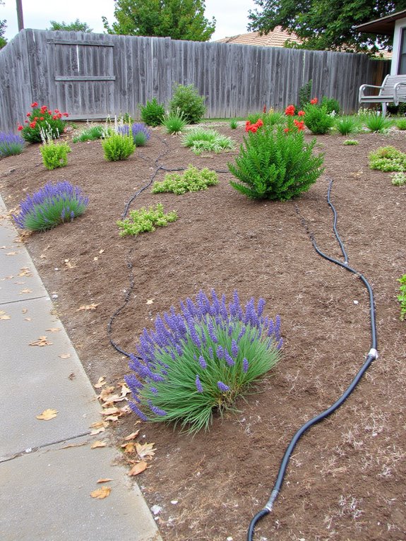 efficient watering with drip irrigation