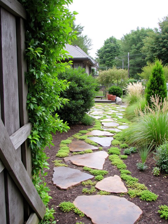 elegant flagstone garden walkways