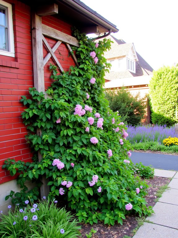 enhance garden with trellis