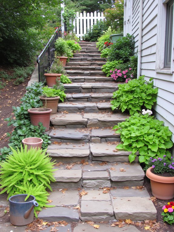 enhance steps with planters