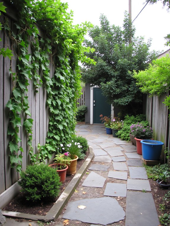 enhance walkway with plants