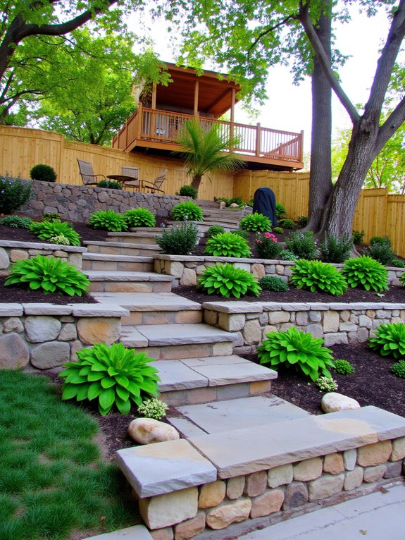 enhancing garden with hardscapes