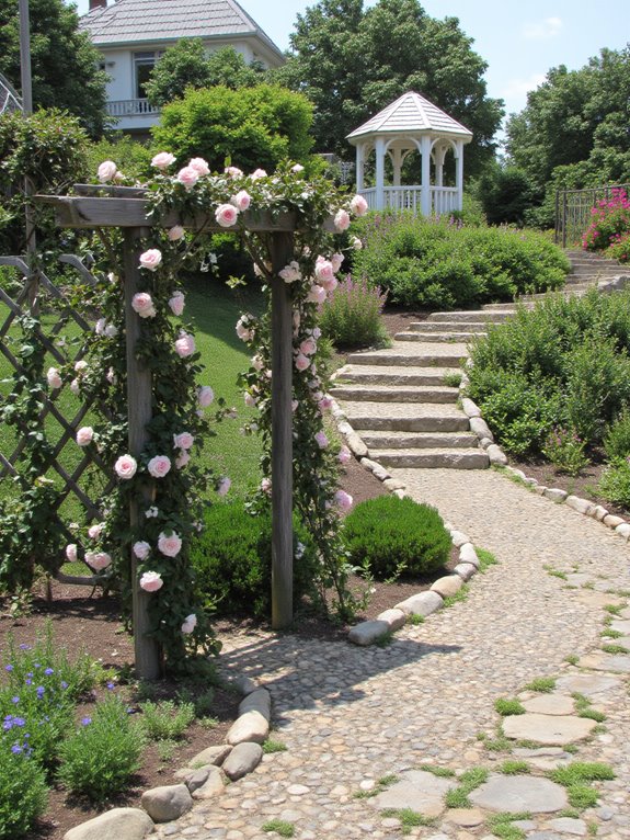 enhancing garden with structures